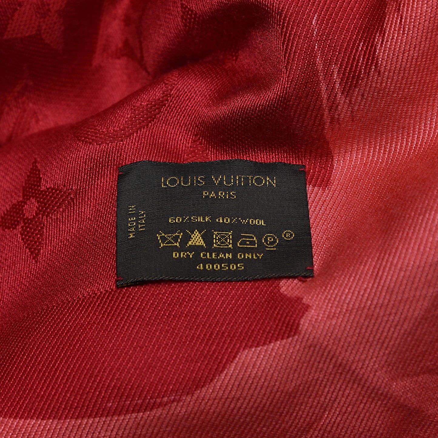 Silk Wool Monogram Arty Shawl Pink