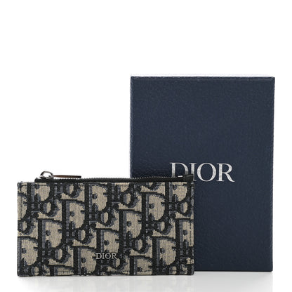 Christian Dior Oblique Dior Pouch Wallet Navy Blue 8 of 8