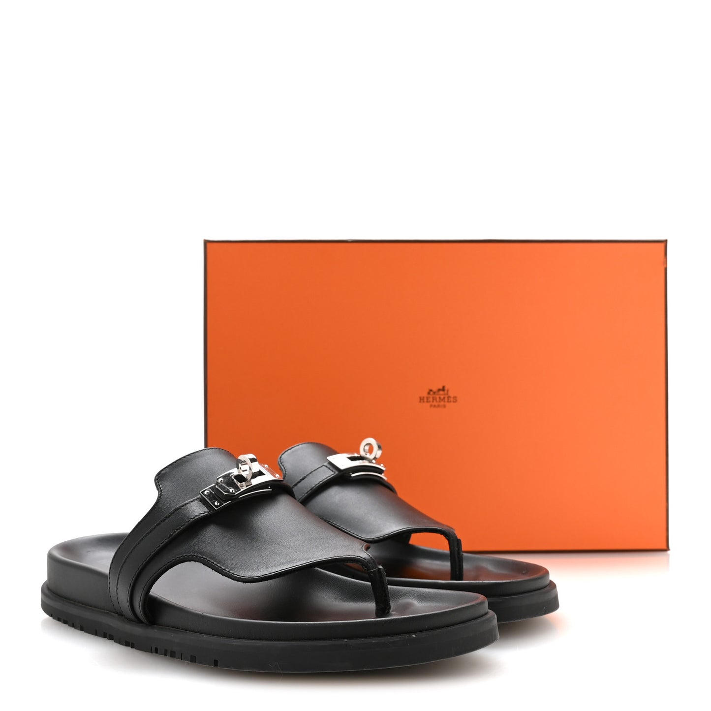 Calfskin Womens Empire Sandals 36.5 Black