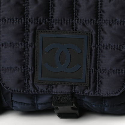 Chanel Nylon Quilted Sport CC Messenger Navy Blue 11 of 13