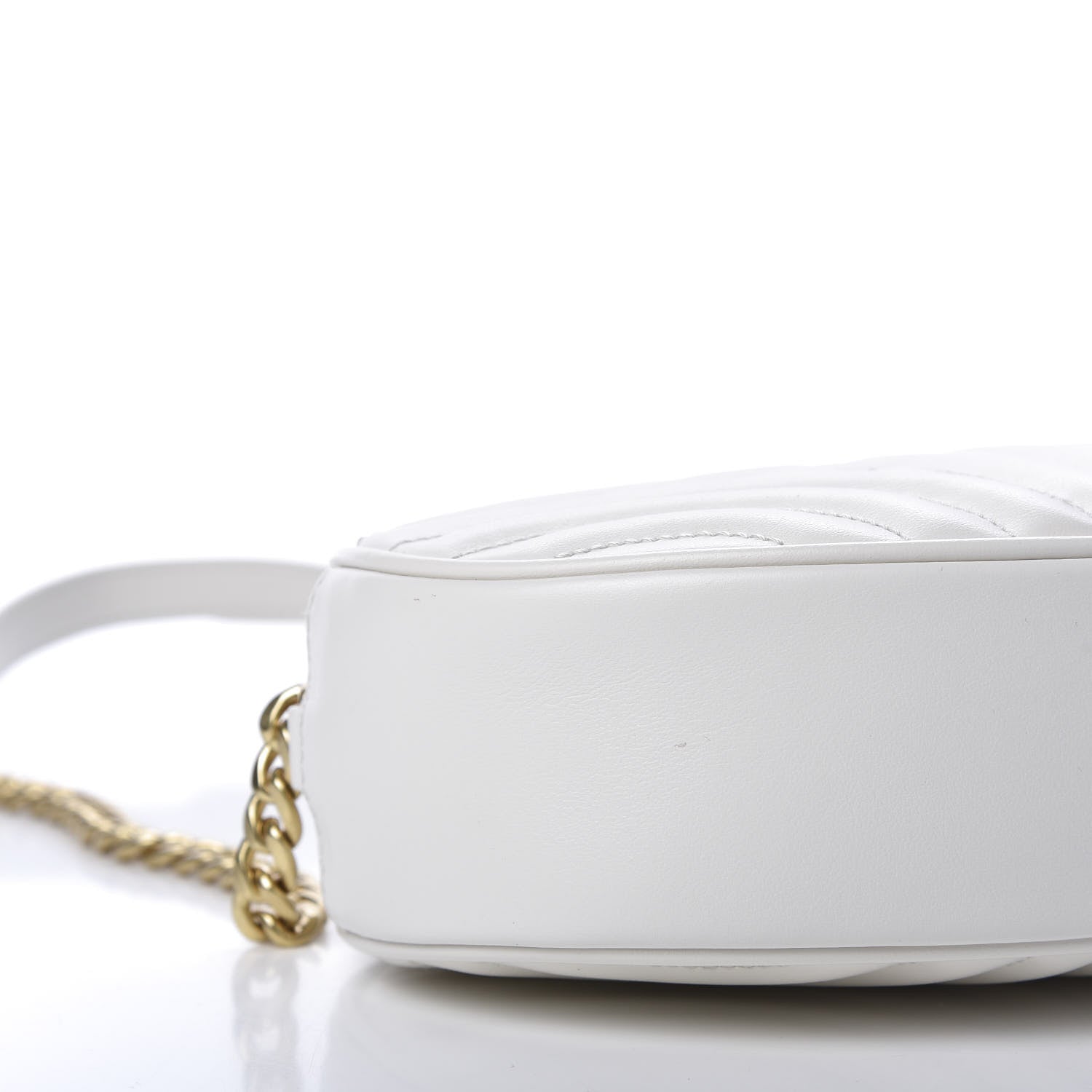 Prada Soft Calfskin Impunture Diagramme Chain Crossbody White 7 of 9