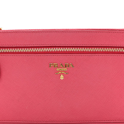 Prada Saffiano Lux Crossbody Bag Peonia 7 of 10