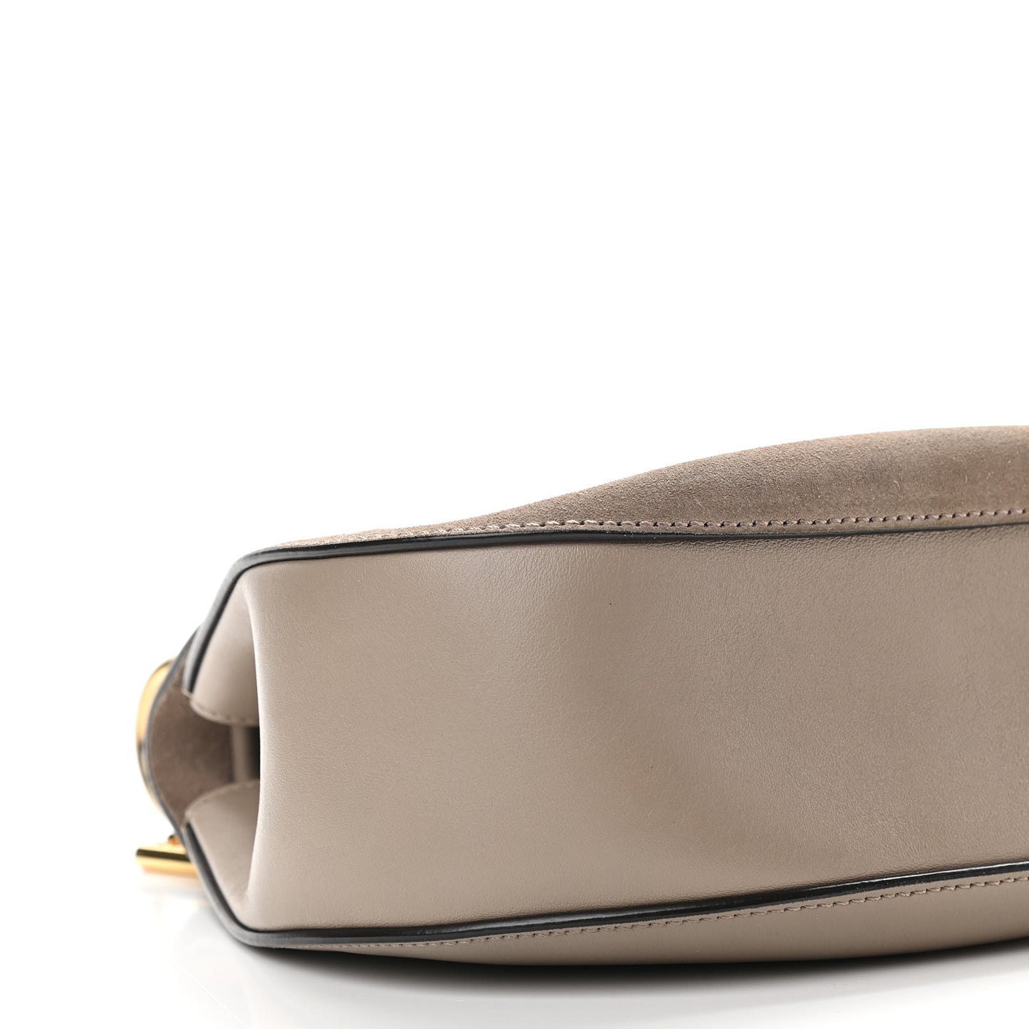 Suede Smooth Calfskin Mini Drew Shoulder Bag Motty Grey