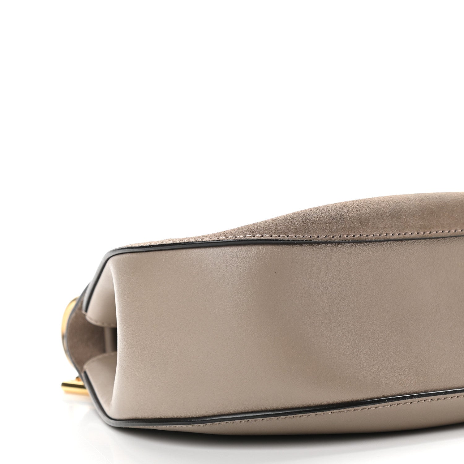 Chloe Suede Smooth Calfskin Mini Drew Shoulder Bag Motty Grey 7 of 9