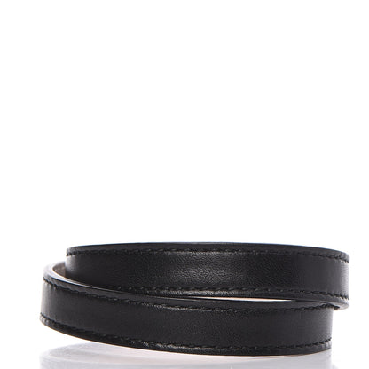 Bulgari Calfskin Serpenti Forever Double Coil Bracelet Black 3 of 7