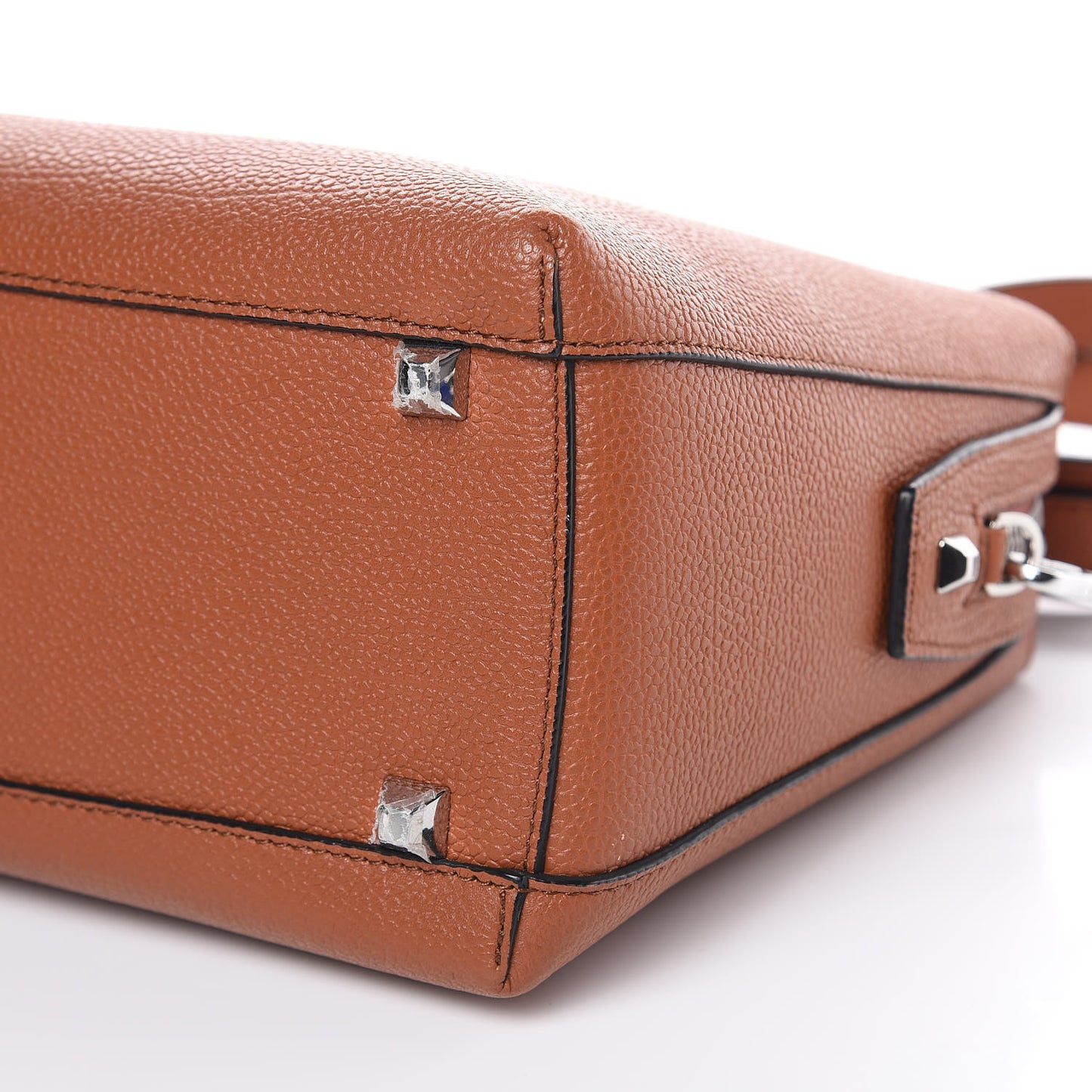 Grained Calfskin Medium Ella Boston Brown