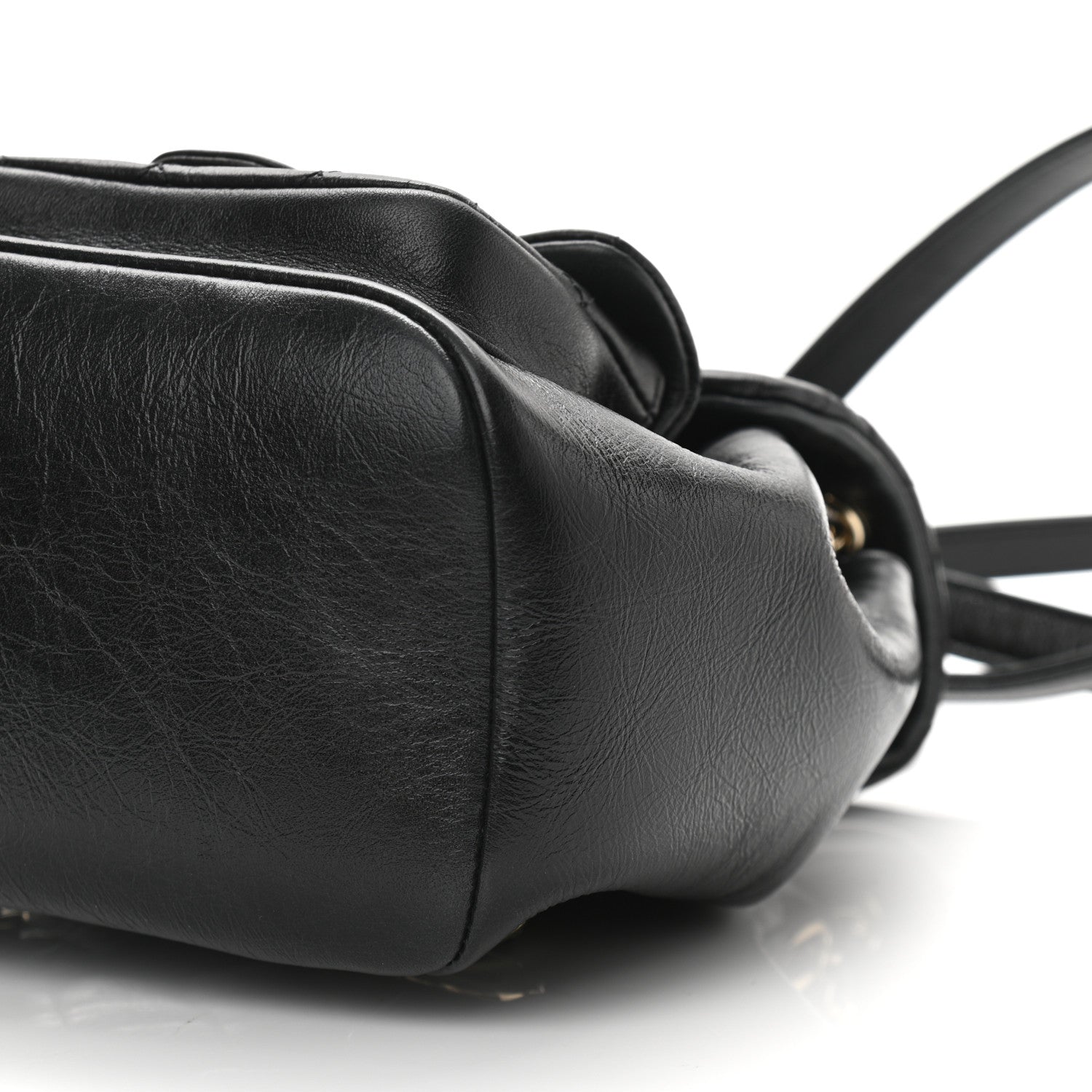 Chanel Glazed Aged Calfskin Quilted Small Duma Drawstring Backpack Black 10 of 12