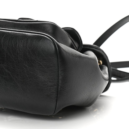 Chanel Glazed Aged Calfskin Quilted Small Duma Drawstring Backpack Black 10 of 12