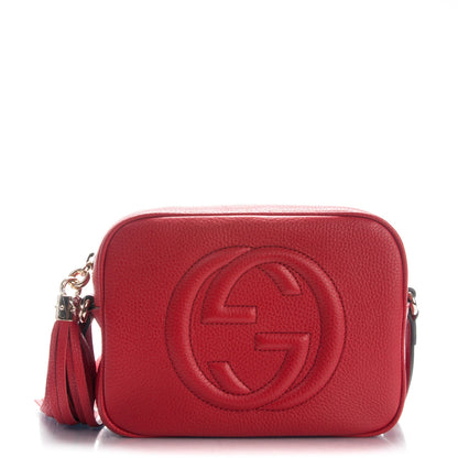 Gucci Pebbled Calfskin Small Soho Disco Bag Tabasco Red 1 of 7