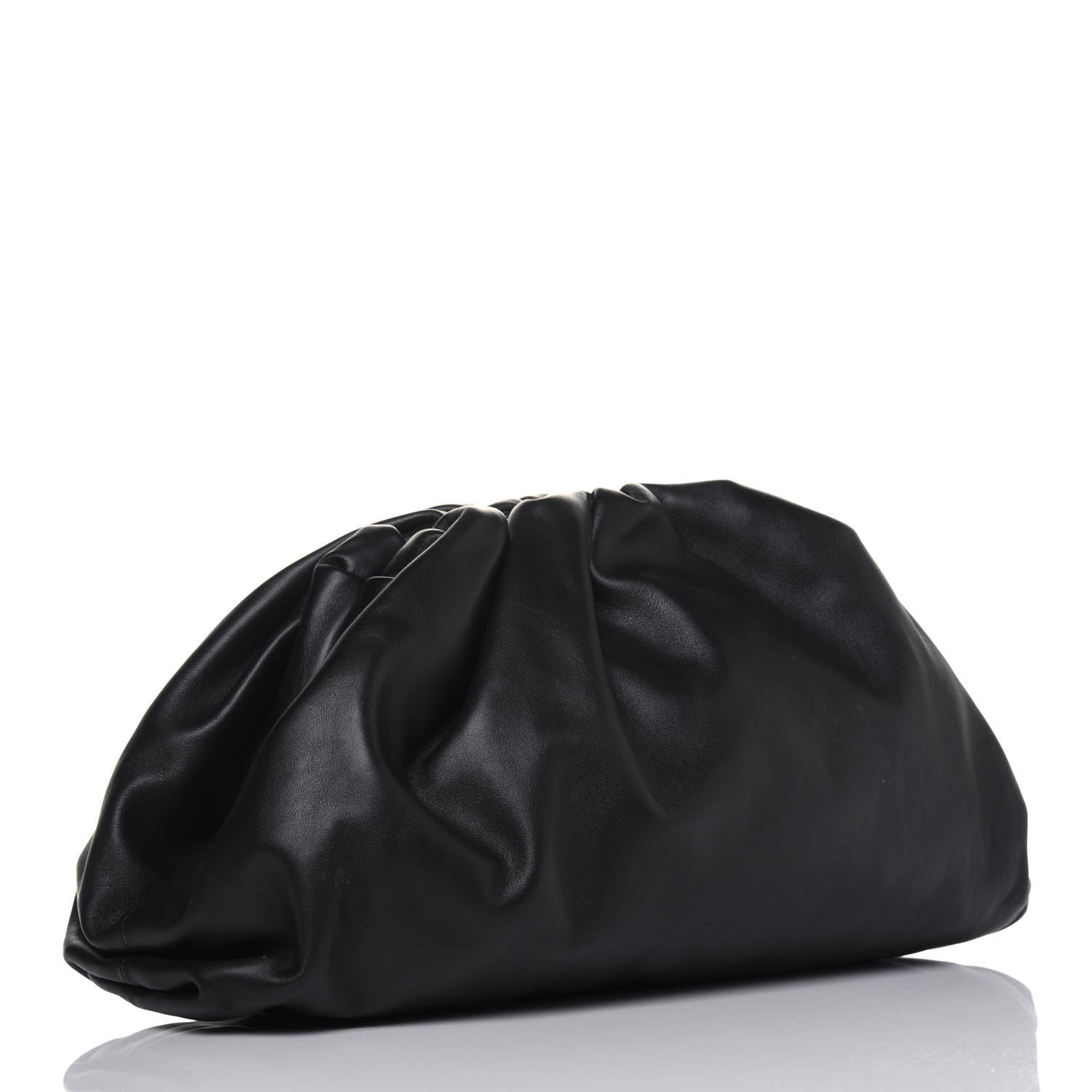 Bottega Veneta Smooth Butter Calf The Pouch Oversized Clutch Black 3 of 11