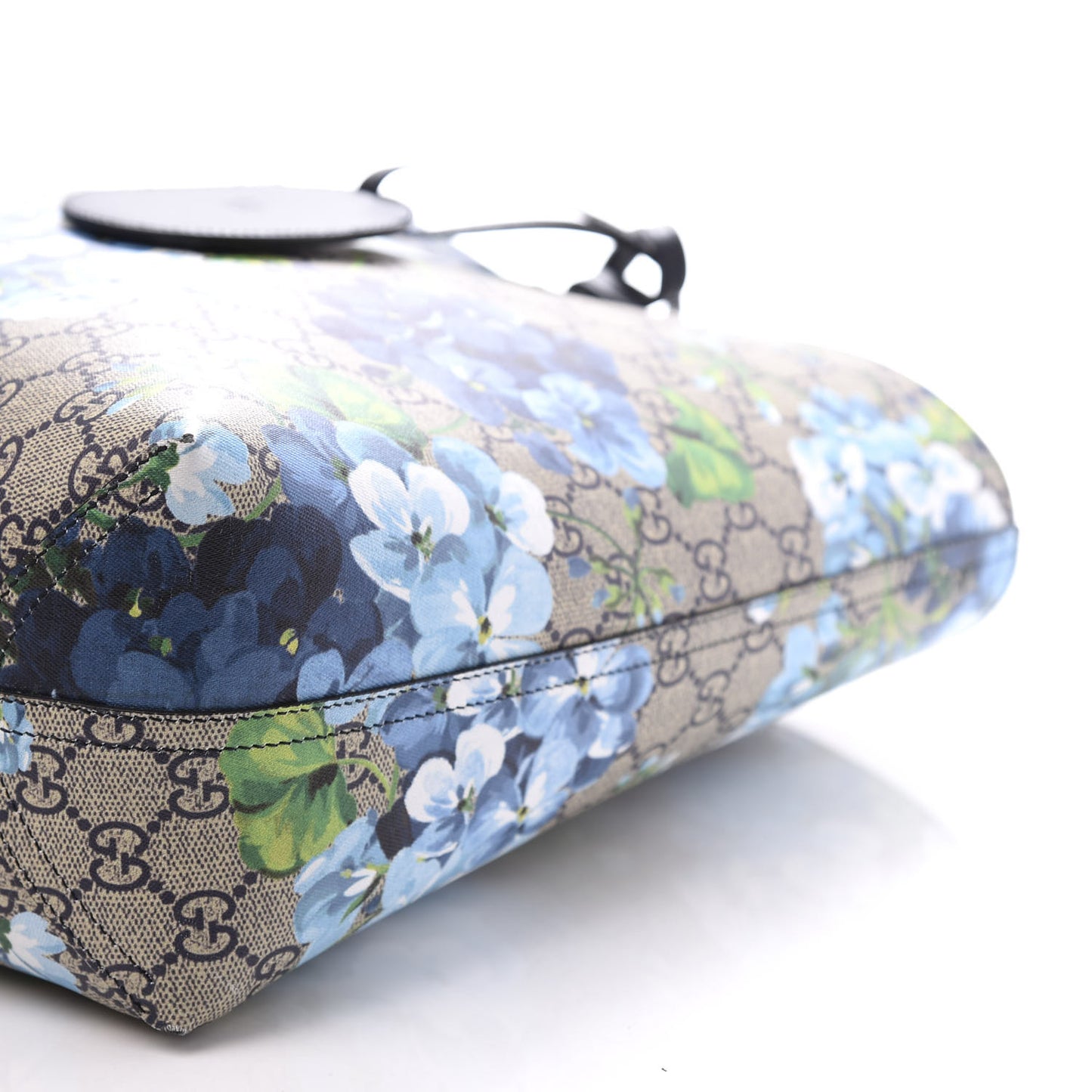 GG Supreme Monogram Blooms Medium Reversible Tote Beige Blue Navy