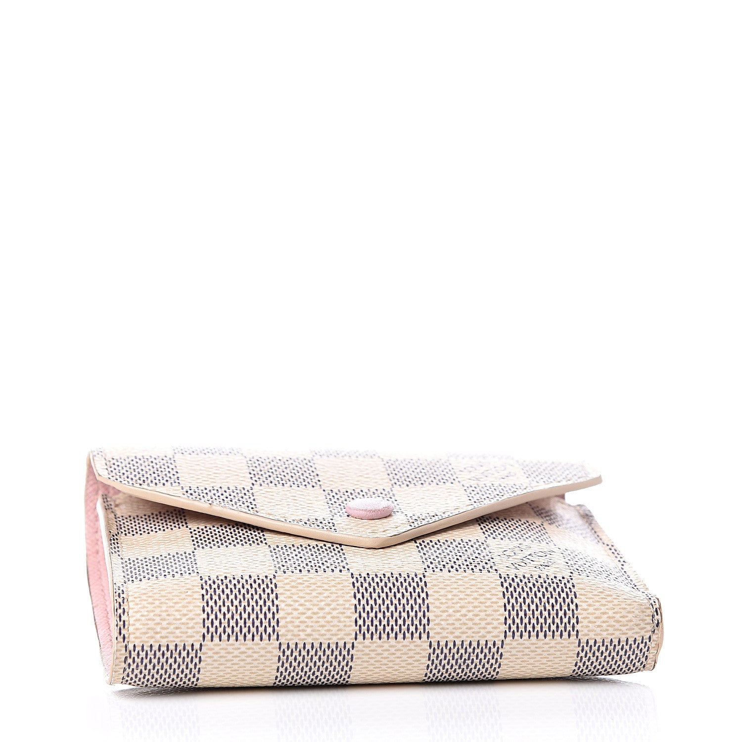 Louis Vuitton Damier Azur Victorine Wallet Rose Ballerine 3 of 14