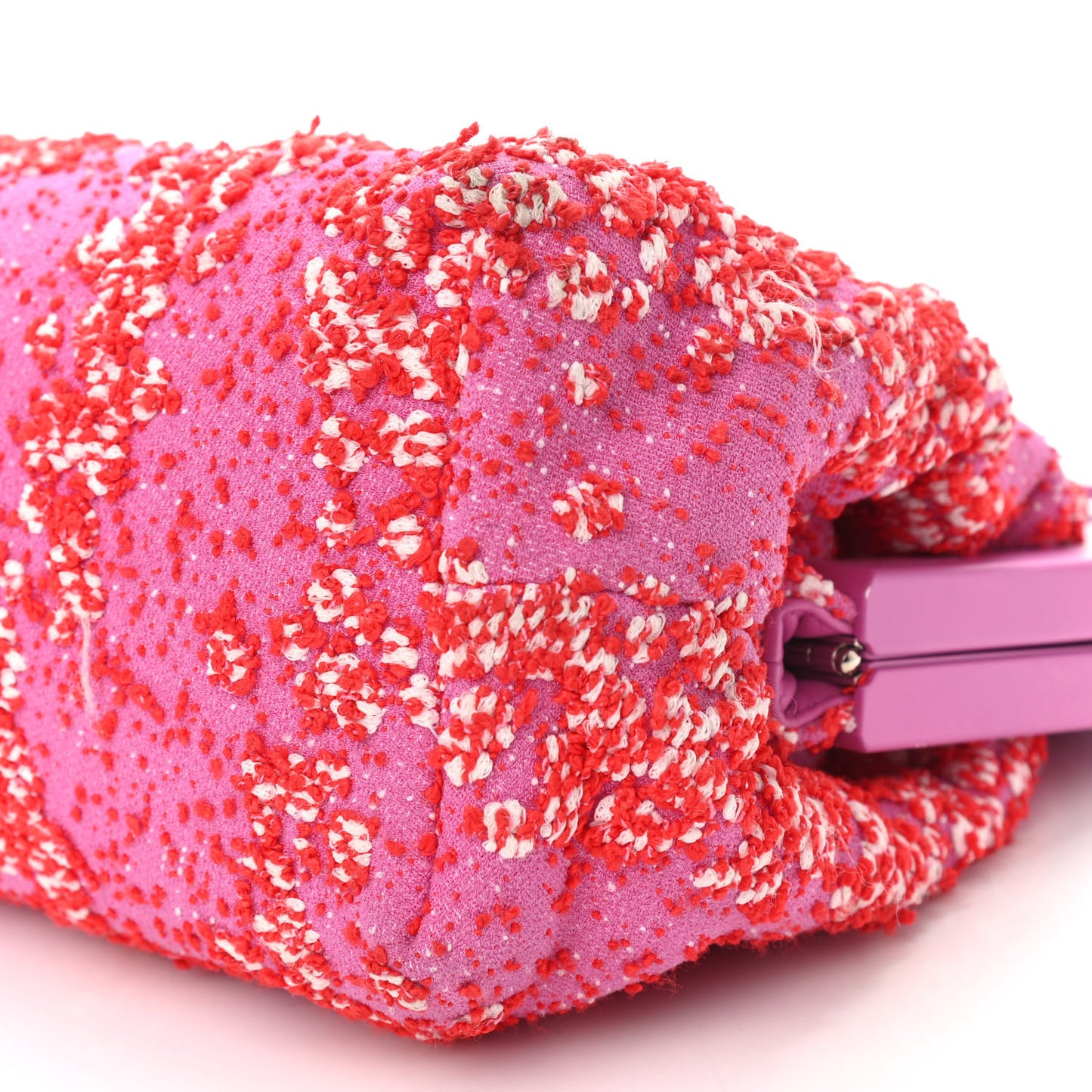 Textured Fabric Medium The Point Triangle Bag Cerise