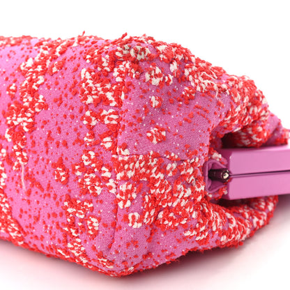 Bottega Veneta Textured Fabric Medium The Point Triangle Bag Cerise 9 of 12