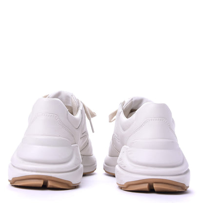Gucci Calfskin Interlocking G Heart Rhyton Sneakers 35 Mystic White 6 of 14