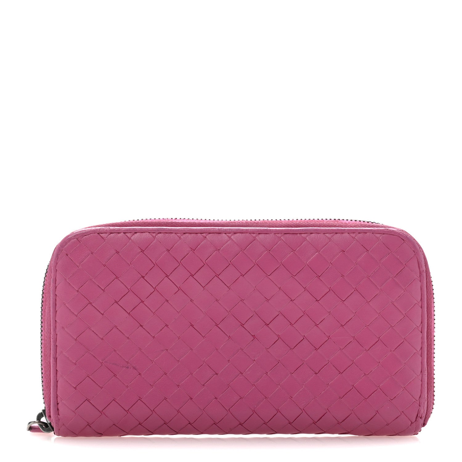 Bottega Veneta Nappa Intrecciato Zip Around Wallet Violet Fuxia 1 of 11