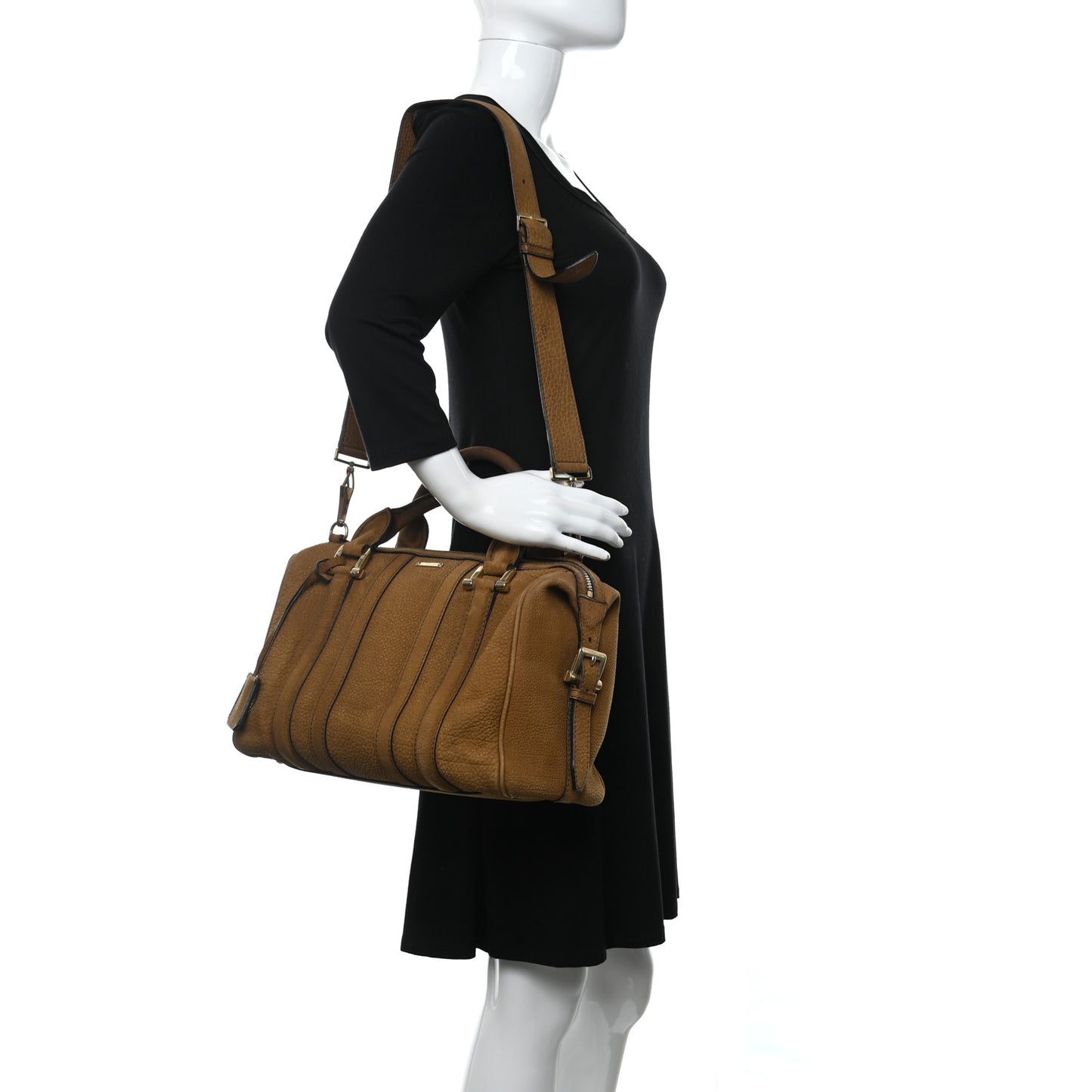 Nubuck Medium Nevinson Bowling Bag Brown