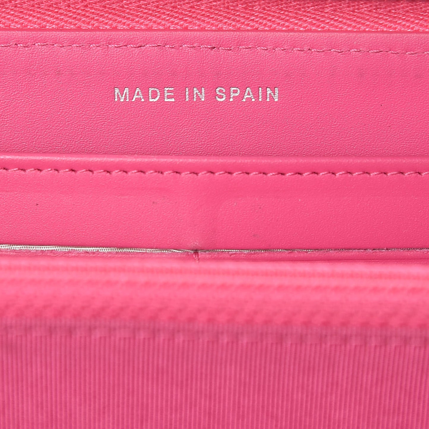 Caviar Quilted Large Gusset Zip Around Wallet Pink