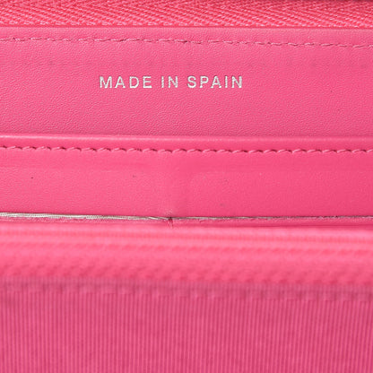 Chanel Caviar Quilted Large Gusset Zip Around Wallet Pink 7 of 16