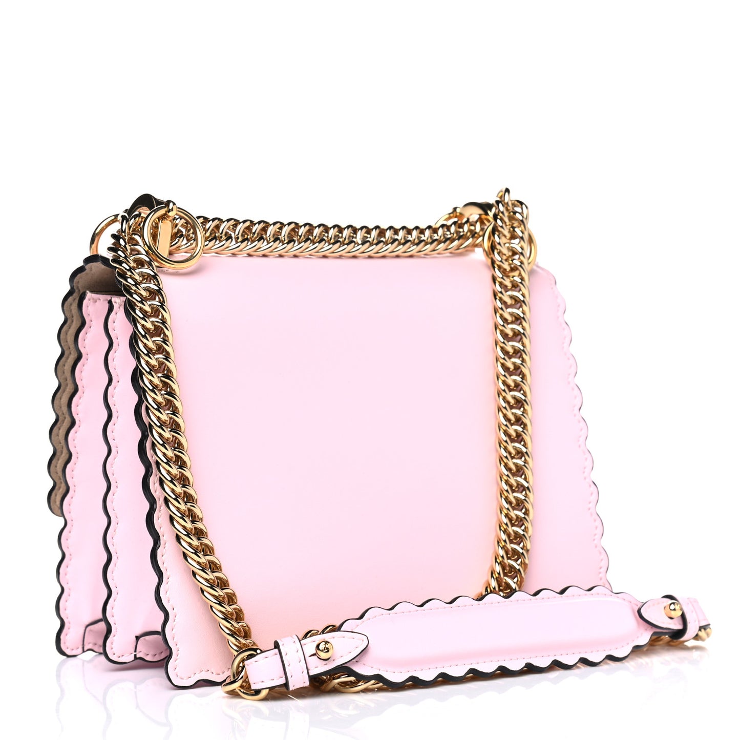 Vitello Liberty Scalloped Studded Small Kan I Shoulder Bag Confetto