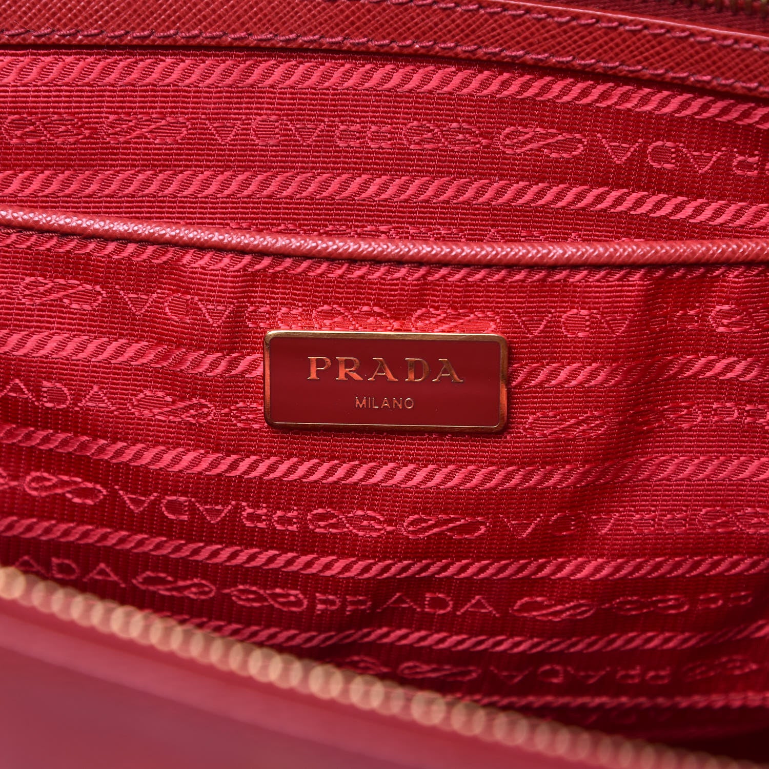 Prada Saffiano Large Galleria Double Zip Tote Fuoco 6 of 18