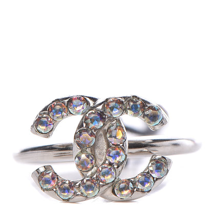 Chanel Crystal CC Ring 54 Iridescent 1 of 6