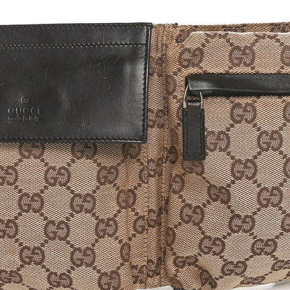 Gucci GG Monogram Double Pocket Belt Bag Dark Brown 8 of 10