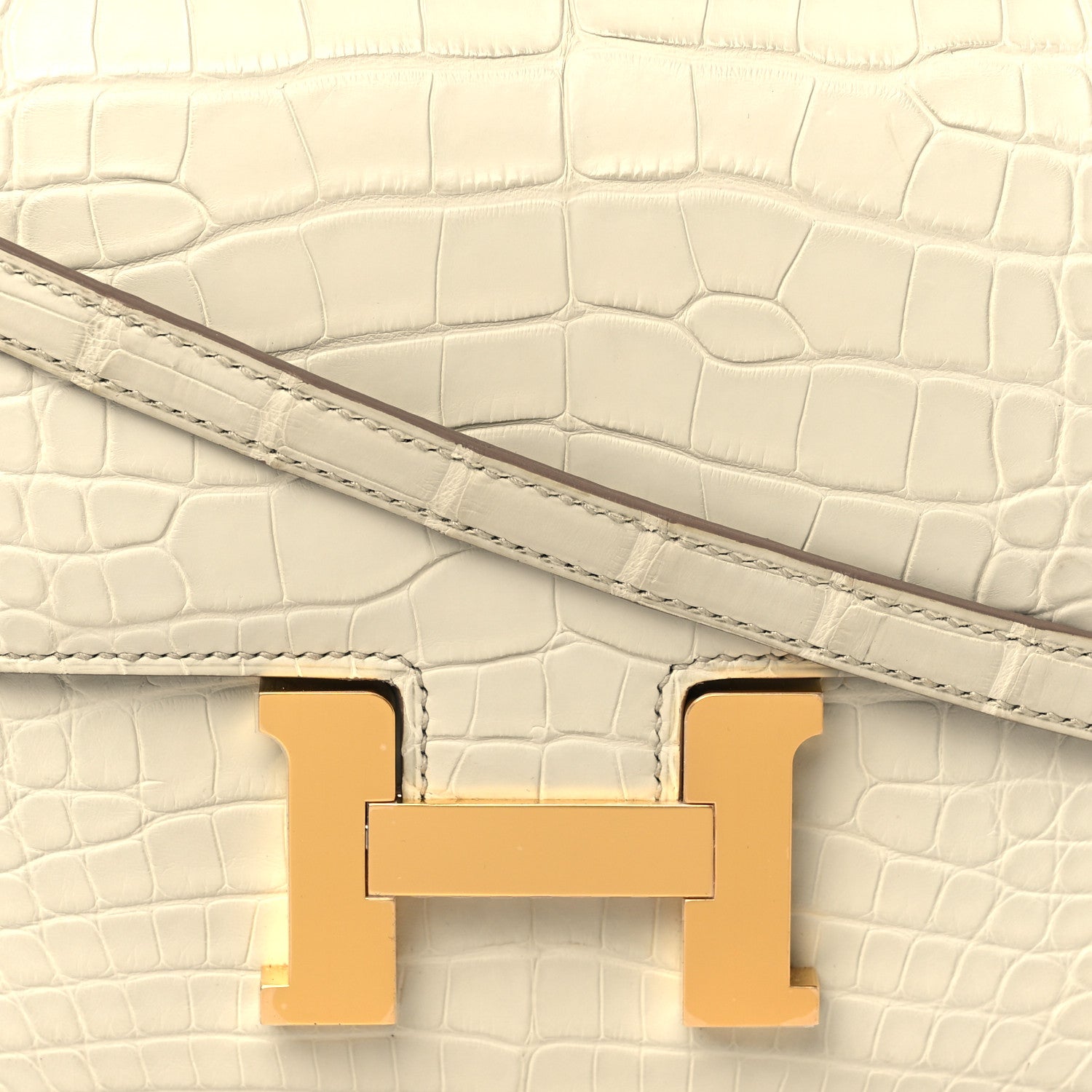 Hermes Matte Alligator Constance 18 Beton 8 of 11