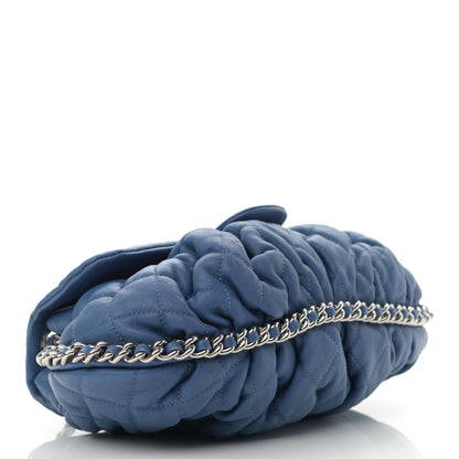 Chanel Washed Lambskin Quilted Mini Chain Around Flap Blue 4 of 15