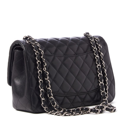 Chanel Lambskin Quilted Jumbo Double Flap Black 3 of 10