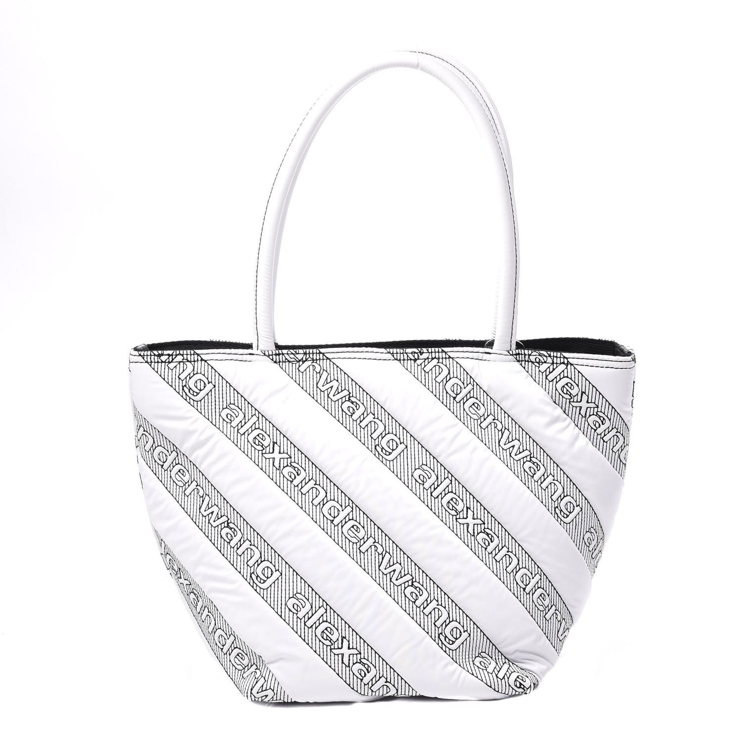 Nylon Quilted Roxy Tote White