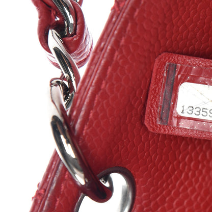 Chanel Caviar Quilted Petit Shopping Tote PST Red 7 of 11