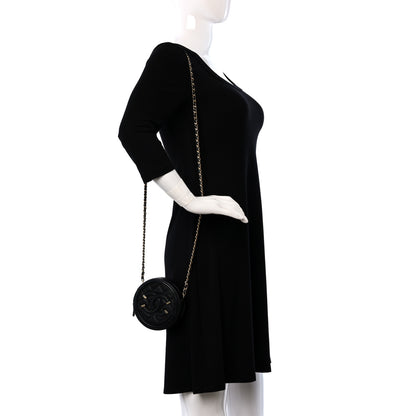 Chanel Caviar Quilted Round Filigree Crossbody Black 2 of 9