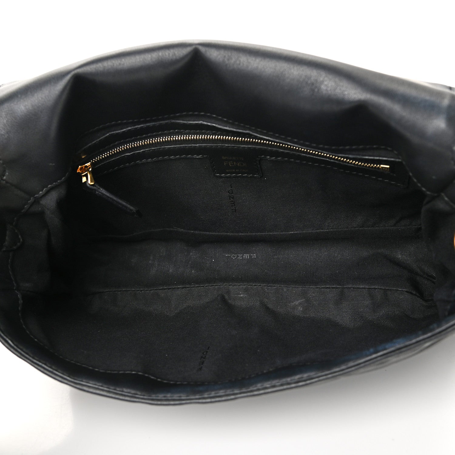 Fendi Nappa FF 1974 Embossed Baguette Black 4 of 9