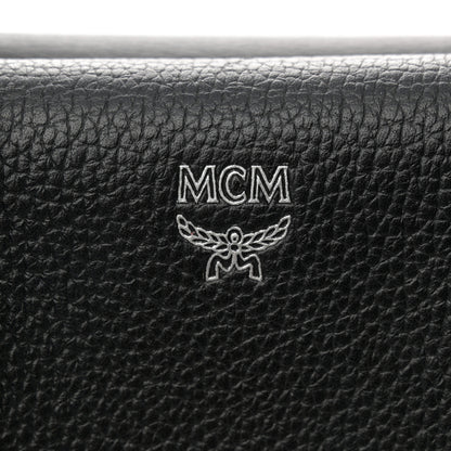 MCM Grained Calfskin Studded Medium Milla Tote Black 7 of 13