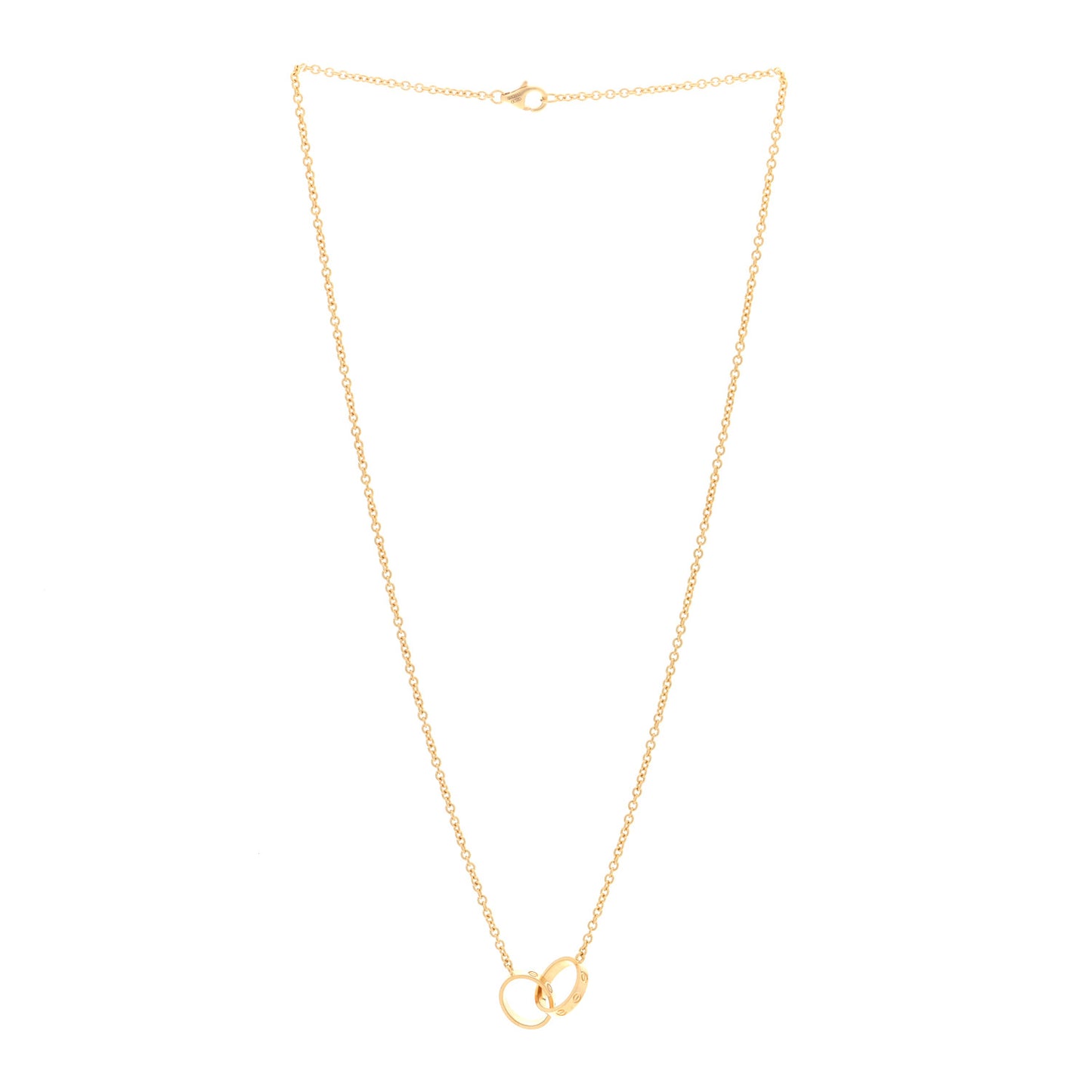18K Yellow Gold Interlocking LOVE Necklace