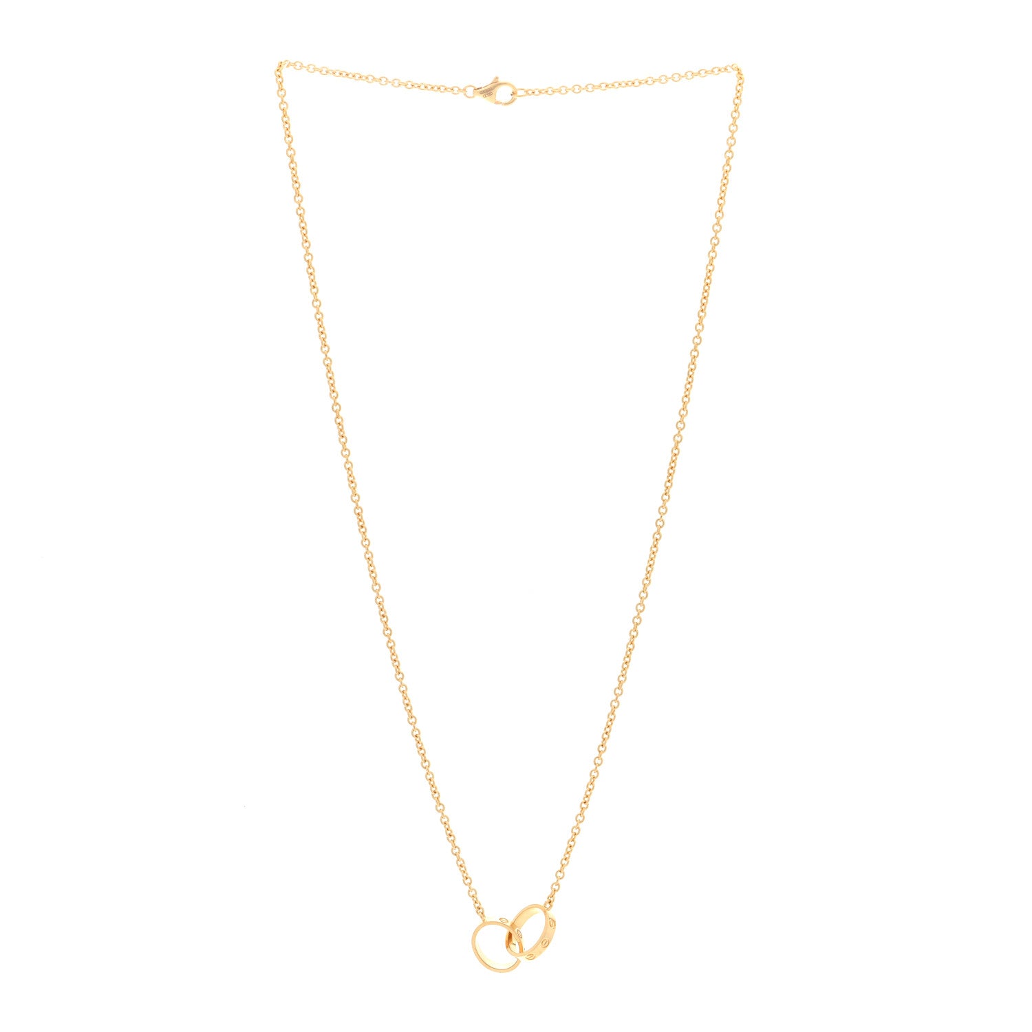 Cartier 18K Yellow Gold Interlocking LOVE Necklace 3 of 4