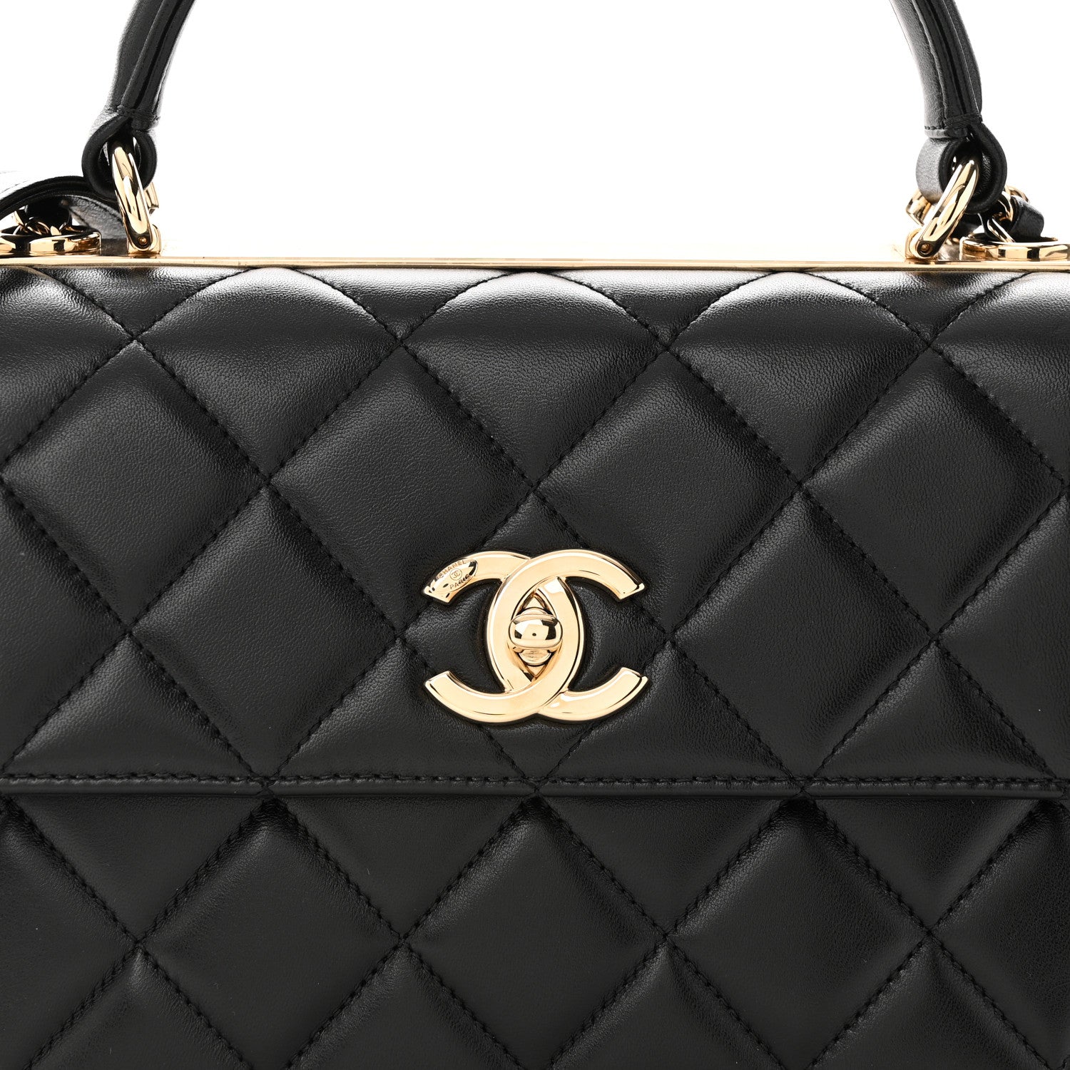 Chanel Lambskin Quilted Small Trendy CC Dual Handle Flap Bag Black 8 of 10
