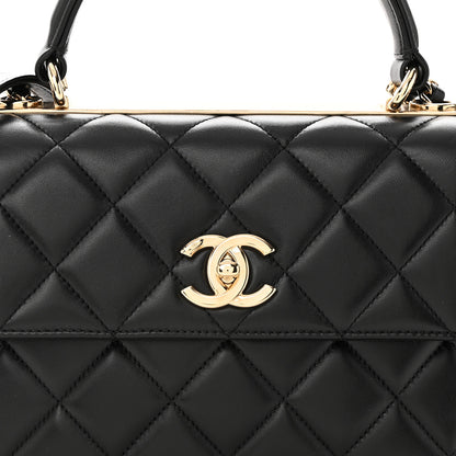 Chanel Lambskin Quilted Small Trendy CC Dual Handle Flap Bag Black 8 of 10
