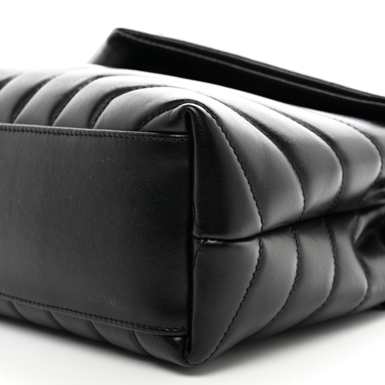 Saint Laurent Calfskin Y Quilted Monogram Monochrome Small Loulou Chain Satchel Black 11 of 11