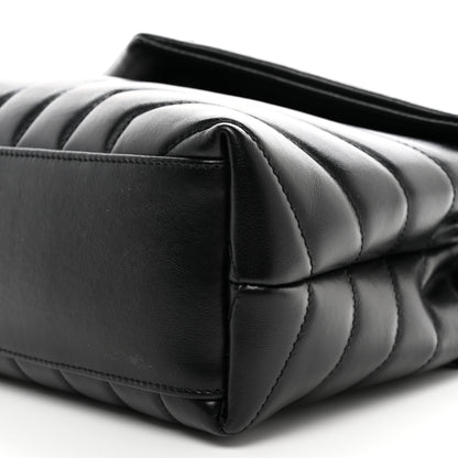 Saint Laurent Calfskin Y Quilted Monogram Monochrome Small Loulou Chain Satchel Black 11 of 11