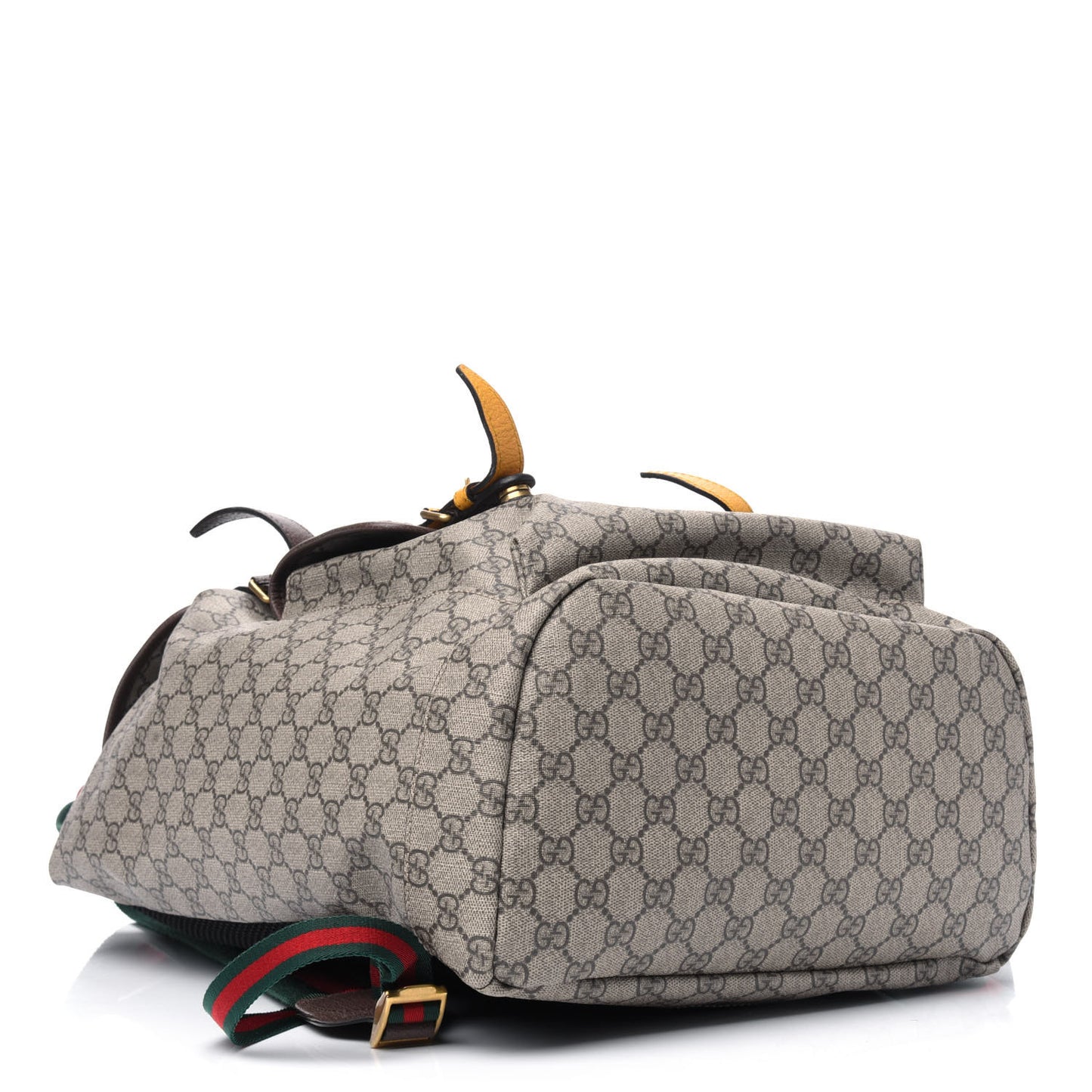 Soft GG Supreme Monogram Neo Vintage Double Buckle Backpack Beige New Acero Crop