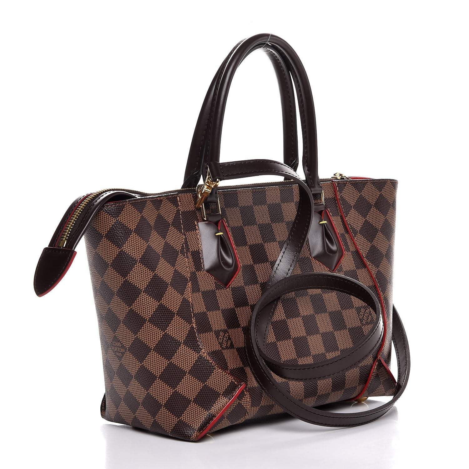 Louis Vuitton Damier Ebene Caissa Tote PM Cherry 4 of 8