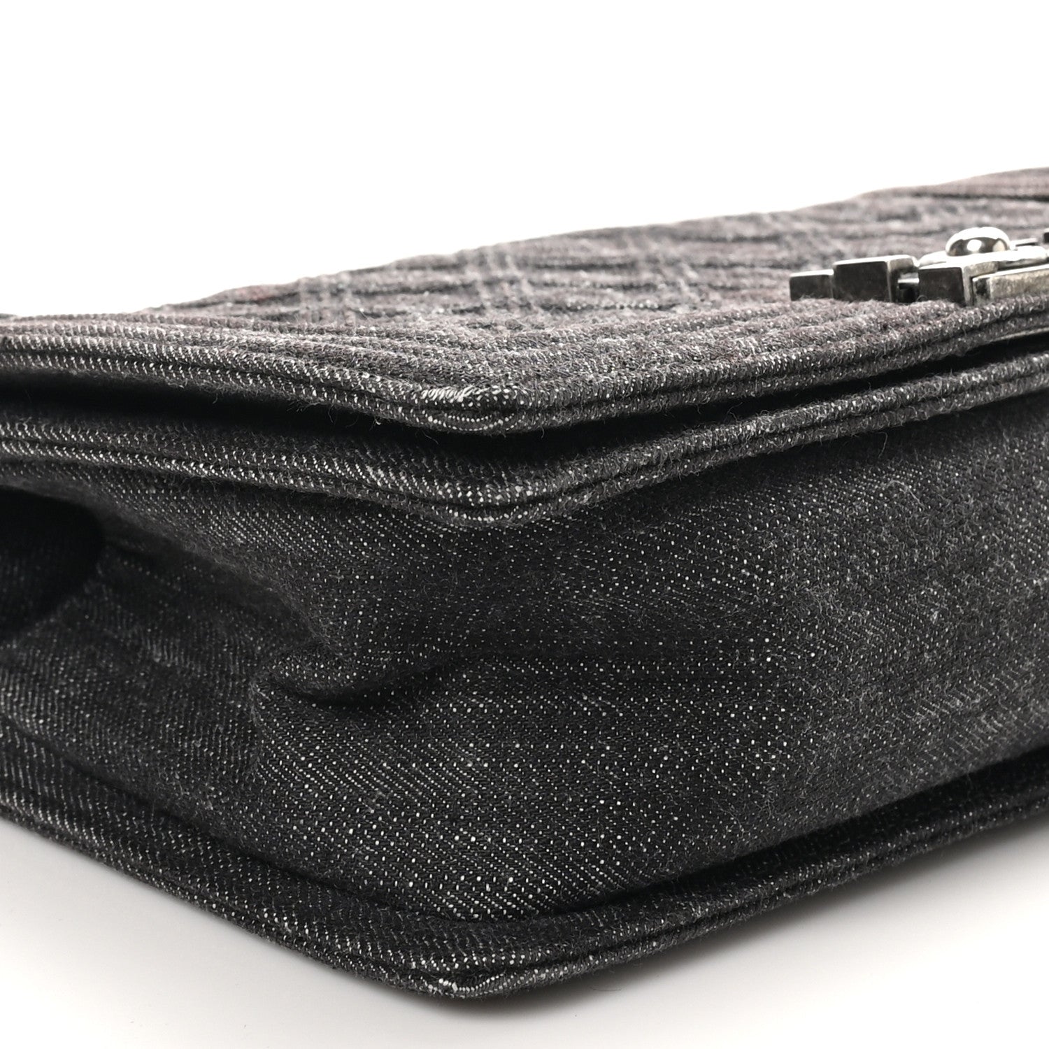 Chanel Denim Quilted Medium Boy Flap Black 9 of 10