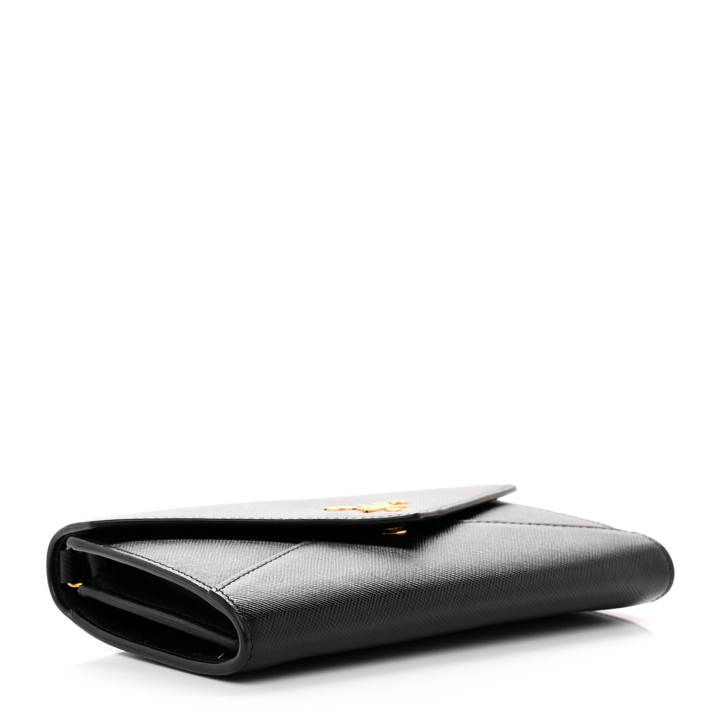 Saffiano Envelope Crossbody Wallet Black