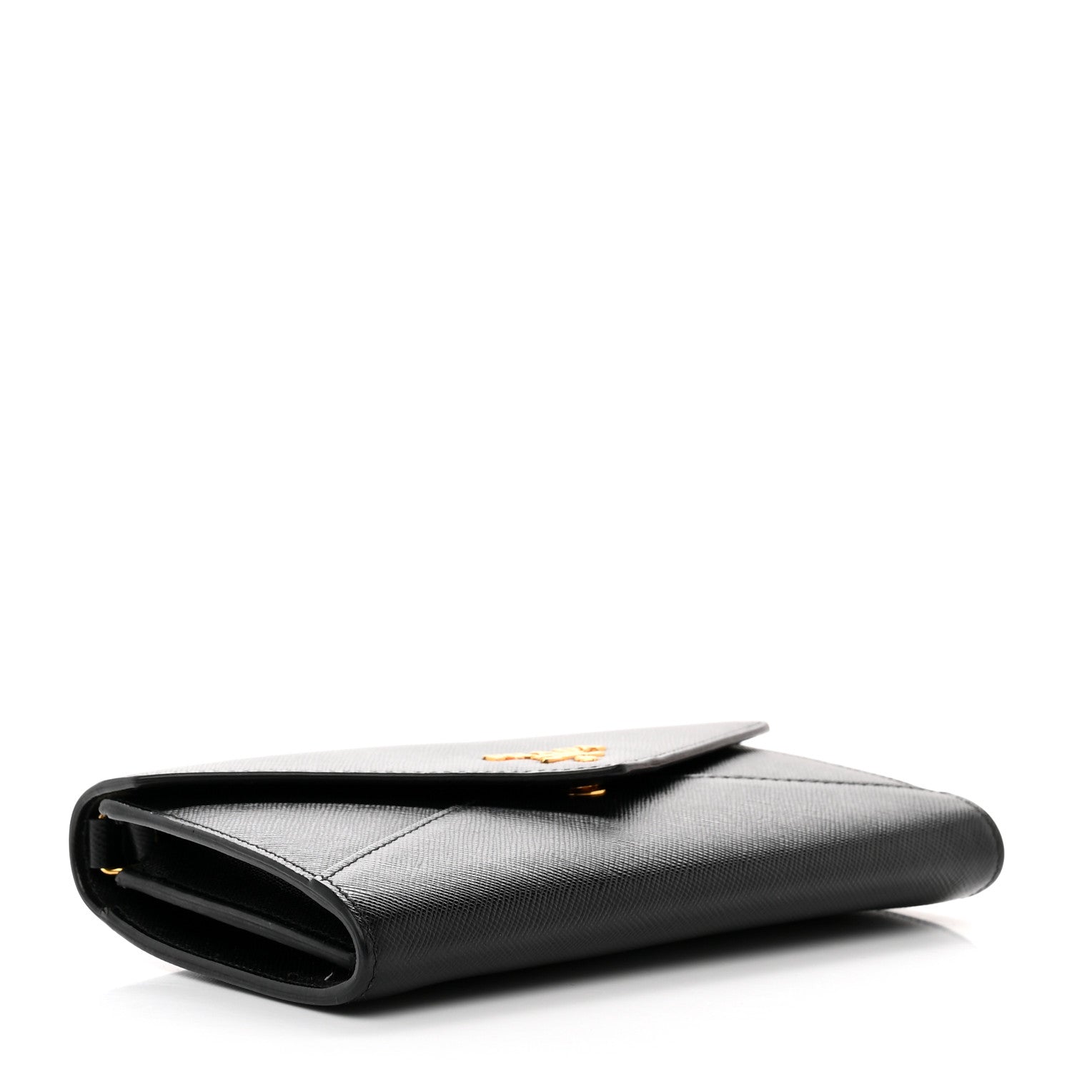 Prada Saffiano Envelope Crossbody Wallet Black 3 of 7