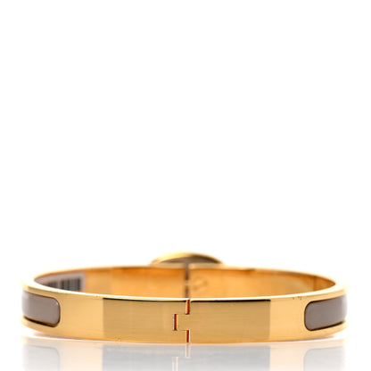 Hermes Enamel Mini Clic Chaine d'Ancre Bracelet GM Marron Glace 3 of 5