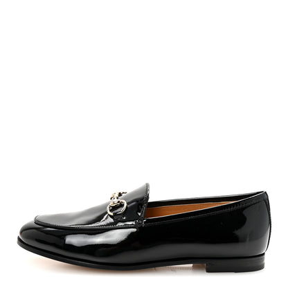 Gucci Patent Women's Jordaan Loafers  35.5 Black 1 of 10