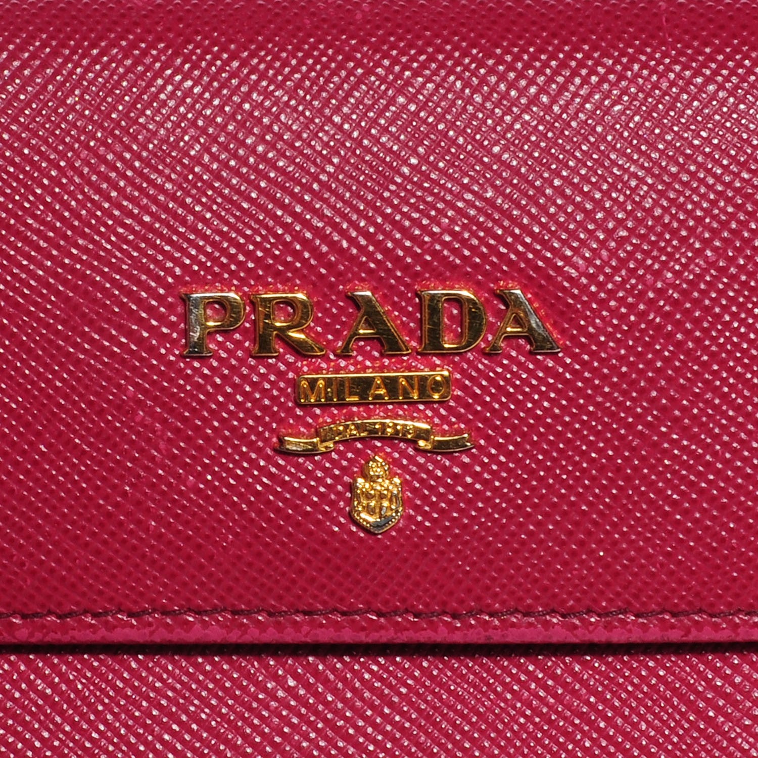 Prada Saffiano Metal Continental Wallet Ibisco 5 of 9