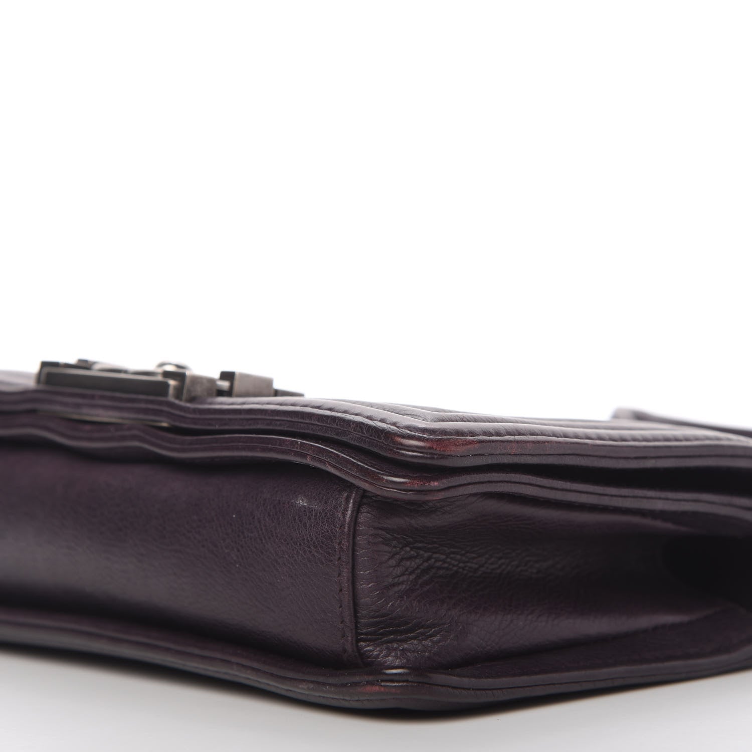 Chanel Calfskin Embossed Small Boy Flap Plum 6 of 10